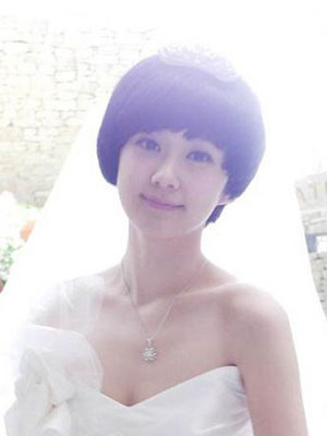 张拉娜短发新娘发型造型