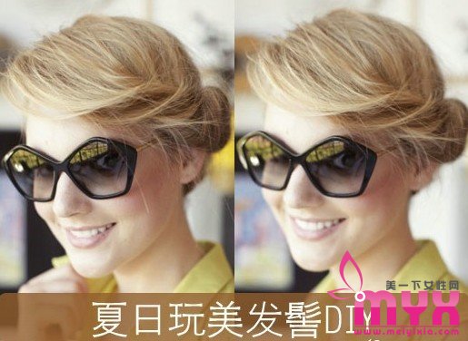 发带简约盘发OR复古气质盘发  夏天清爽无负担