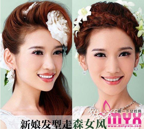 森女系新娘发型 灰娘娘也能变身绝美花仙子