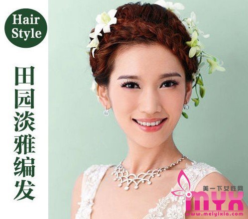 森女系新娘发型 灰娘娘也能变身绝美花仙子