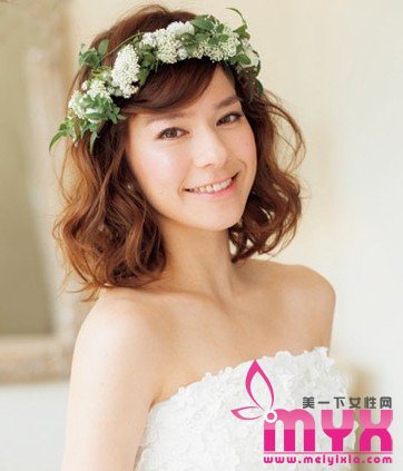 浪漫花仙子新娘发型 甜美清新