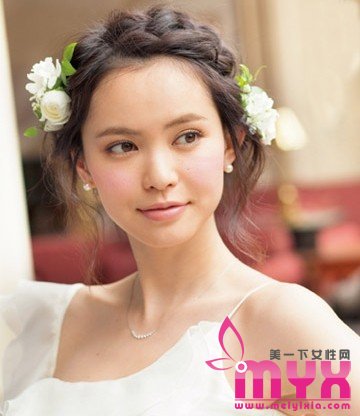 浪漫花仙子新娘发型 甜美清新