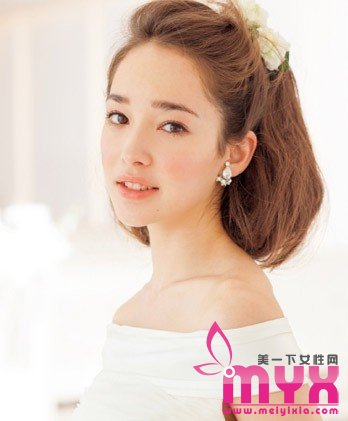 浪漫花仙子新娘发型 甜美清新
