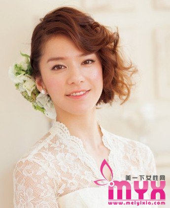 浪漫花仙子新娘发型 甜美清新