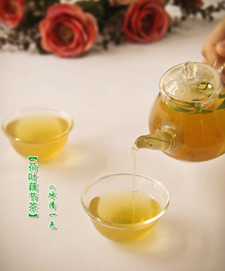 荷叶藕节茶 清心降火 夏季减肥首选