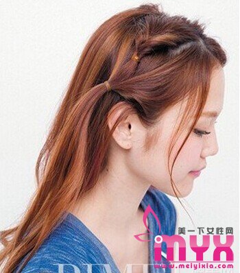 俏皮可爱的半扎发 瞬间变成乖乖女