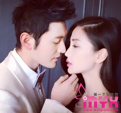 angelababy和黄晓明婚纱照曝光 新娘发型浪漫预演
