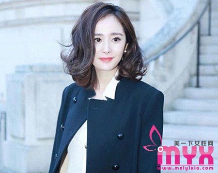 杨幂短发发型 复古的短lob头美翻了（图片）