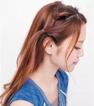 中分刘海中长发的女生，时尚感满分扎发在这里