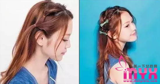 减龄发型中长发扎发教程 一看就会小清新扎发教程