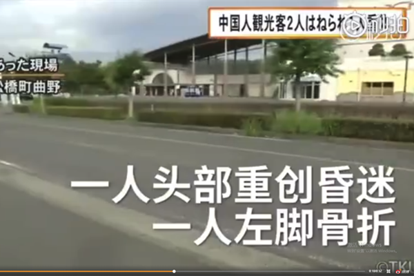 中国女游客在日本被撞重伤 肇事司机逃逸被捕